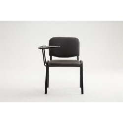 Chaise Ken avec table pliante en similicuir brun