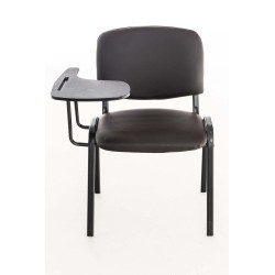 Chaise Ken avec table pliante en similicuir brun