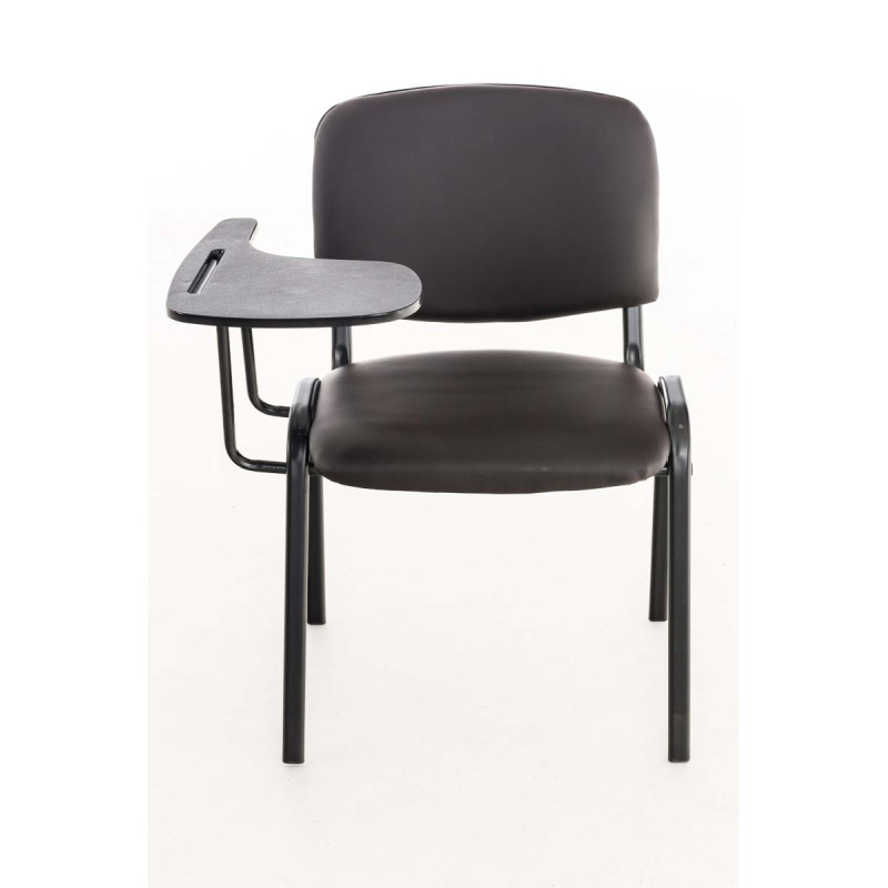 Chaise Ken avec table pliante en similicuir brun