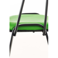 Chaise Ken avec table pliante en similicuir vert