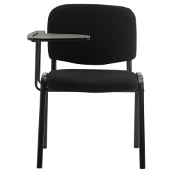 Ensemble de 4 chaises Ken avec table pliante en tissu noir