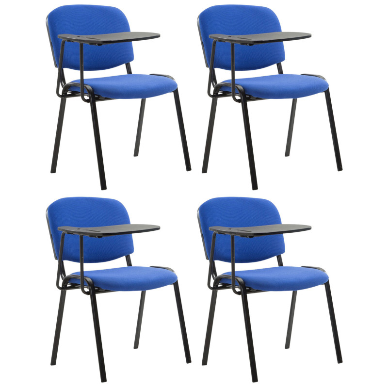 Ensemble de 4 chaises Ken avec table pliante en tissu bleu