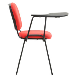 Ensemble de 4 chaises Ken avec table pliante en tissu rouge
