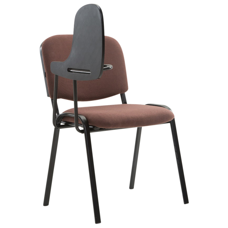 Ensemble de 4 chaises Ken avec table pliante en tissu brun