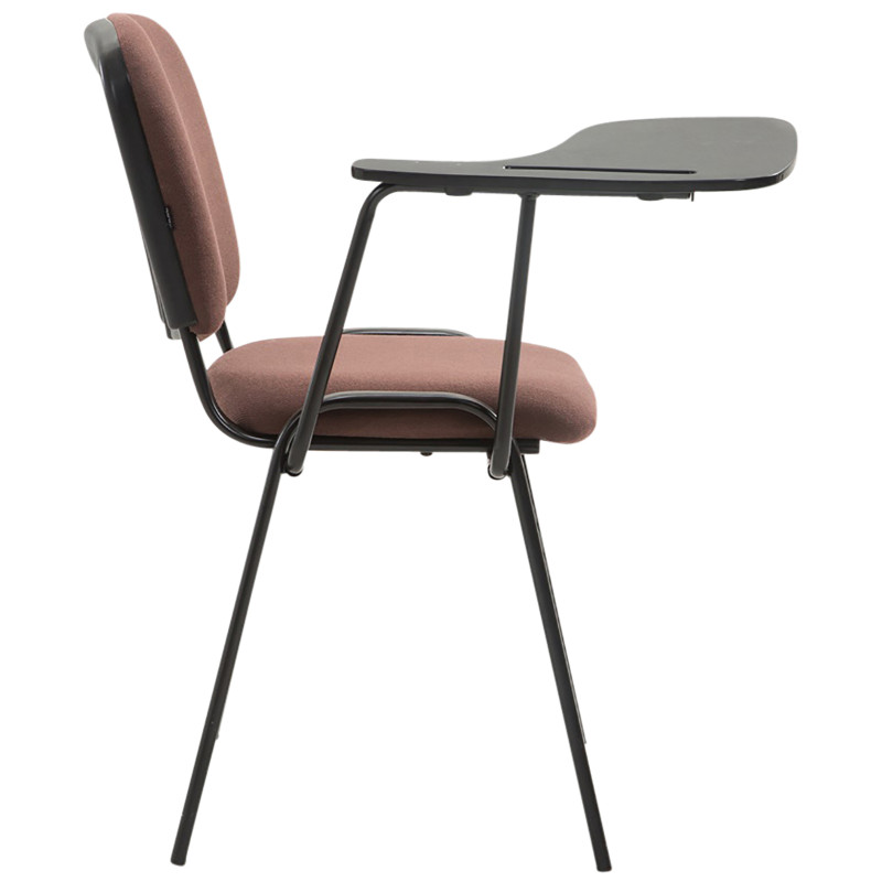 Ensemble de 4 chaises Ken avec table pliante en tissu brun