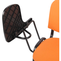 Chaise Ken avec table pliante en tissu orange