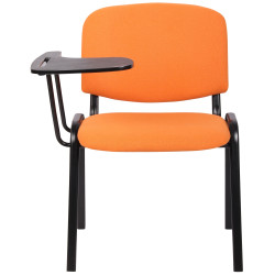 Chaise Ken avec table pliante en tissu orange