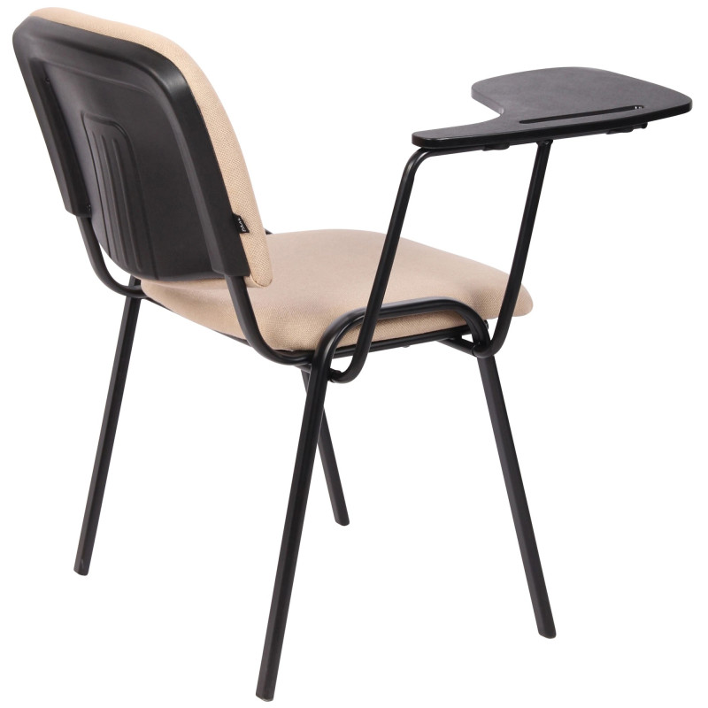 Ensemble de 4 chaises Ken avec table pliante en tissu crème