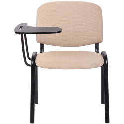 Ensemble de 4 chaises Ken avec table pliante en tissu crème