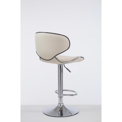 Tabouret de bar chromé Las Vegas V2 crème