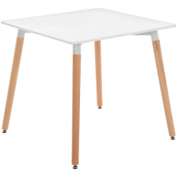 Table Viborg 80 Natura blanc