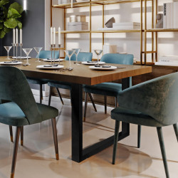 2x pieds de table Velden 80 cm noir