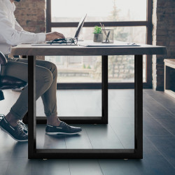 2x pieds de table Velden 80 cm noir