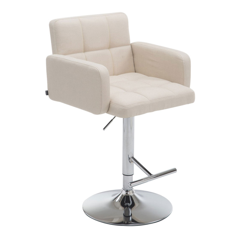 Tabouret de bar Los Angeles tissu C crème