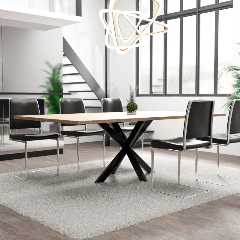 Pieds de table Biloxi M noir