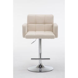 Tabouret de bar Los Angeles tissu C crème
