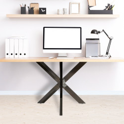 Pieds de table Biloxi S noir industriel