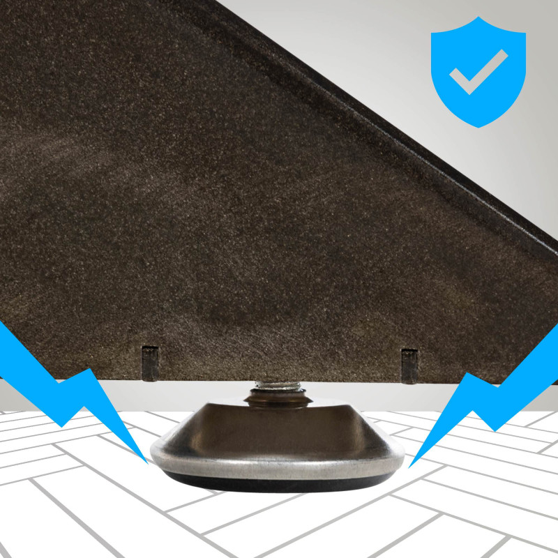 Pieds de table Biloxi S noir industriel