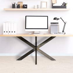Pieds de table Biloxi M noir industriel