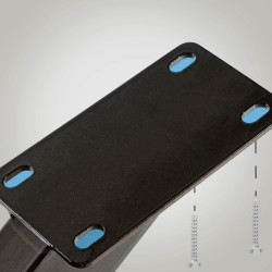 Pieds de table Biloxi M noir industriel