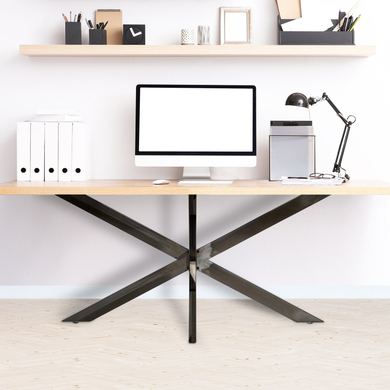 Pieds de table Biloxi L noir industriel
