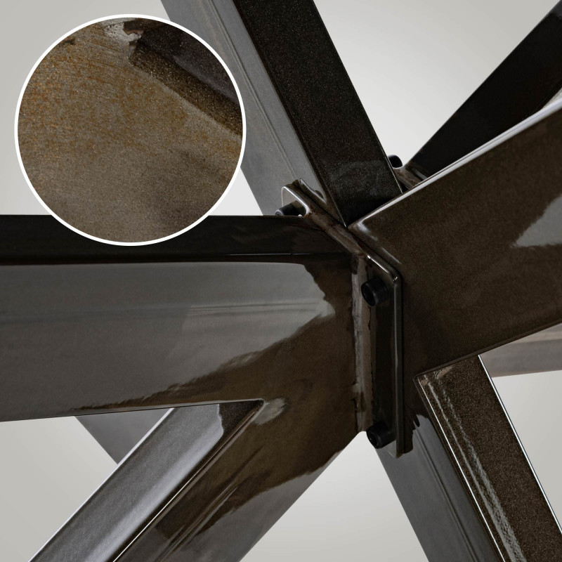 Pieds de table Biloxi L noir industriel
