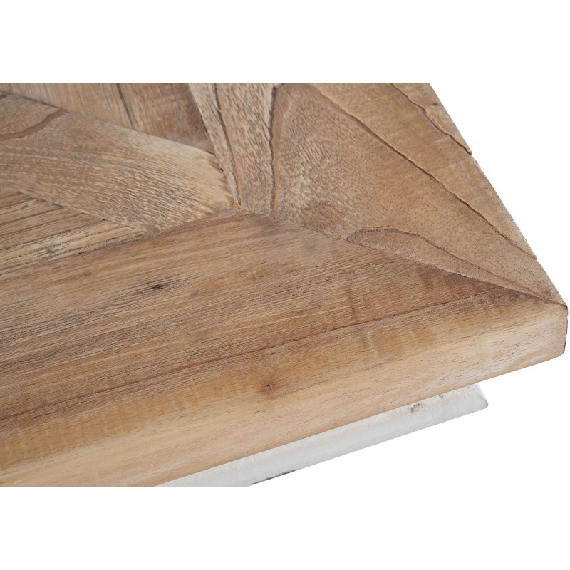 Table de bistrot Grasby naturel/blanc