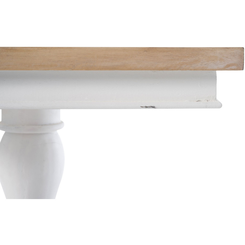 Table de bistrot Grasby naturel/blanc