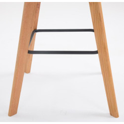 Lot de 2 tabourets de bar Metz plastique natura gris