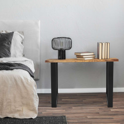 2x pieds de table Velden 40 cm noir