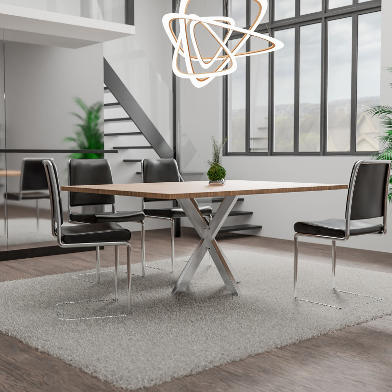 Pieds de table Biloxi S acier inoxydable