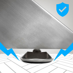 Pieds de table Biloxi S acier inoxydable