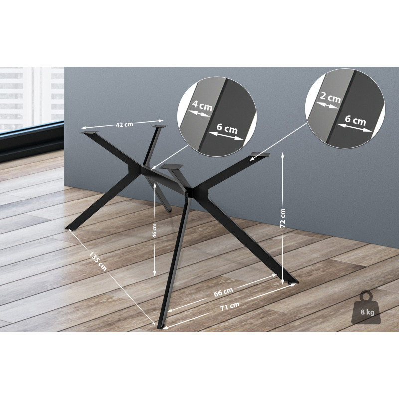 Pieds de table Cascada S noir