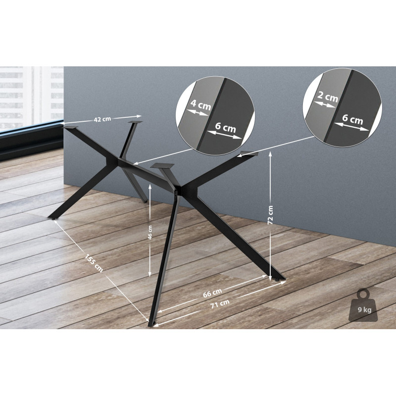 Pieds de table Cascada M noir