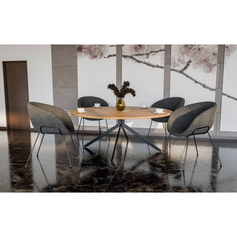 Pieds de table Ladera noir