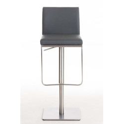 Tabouret de bar Panama E en similicuir gris