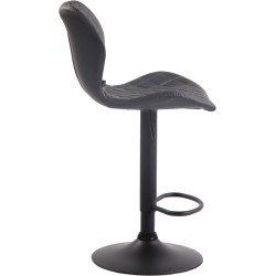 Lot de 2 tabourets de bar en liège simili cuir gris