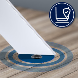 Pieds de table Biloxi 100x100 cm blanc