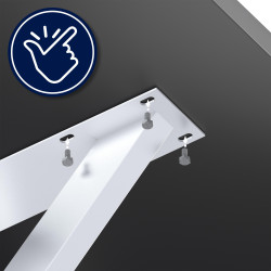Pieds de table Biloxi 100x100 cm blanc