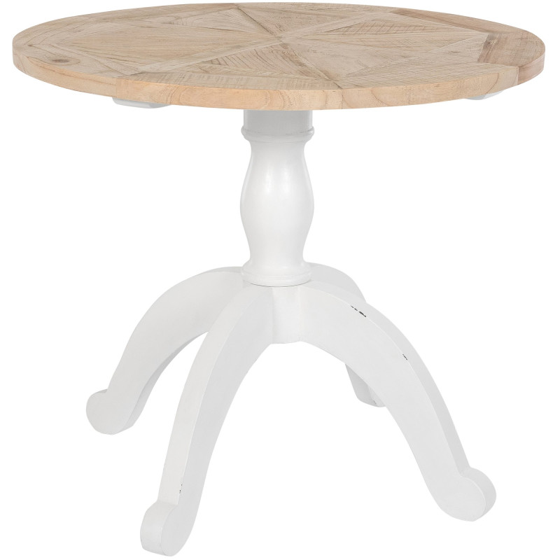 Table à manger Roswell 90 cm naturel/blanc