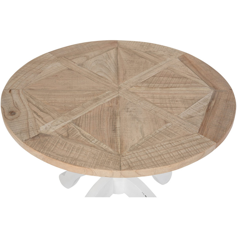 Table à manger Roswell 90 cm naturel/blanc