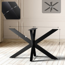 Pieds de table Hardwick 120x68x71 cm noir