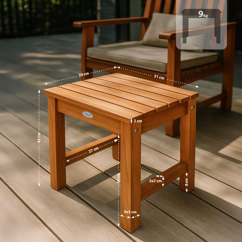 Table d'appoint Frankton teck