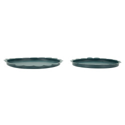 Plateau Saturn rond bleu sarcelle – lot de 2 – Ø 33 x 2 cm et Ø 27,5 x 2 cm
