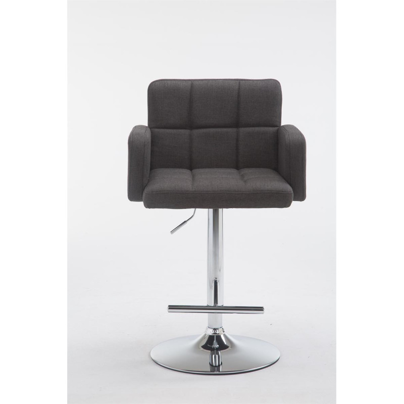 Tabouret de bar Los Angeles tissu C gris foncé
