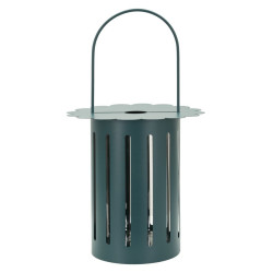 Lanterne Saturne bleue – lanterne design moderne – Ø 24 x 43 cm