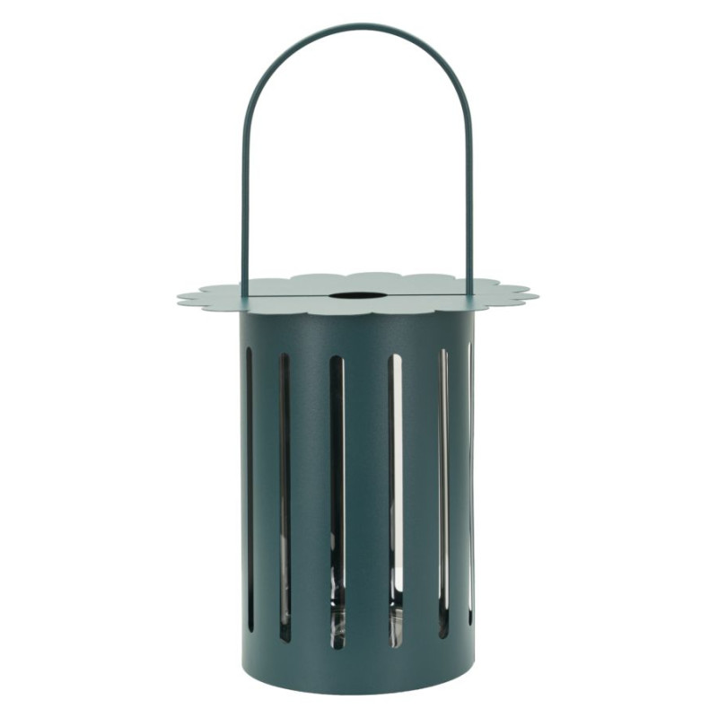 Lanterne Saturne bleue – lanterne design moderne – Ø 24 x 43 cm