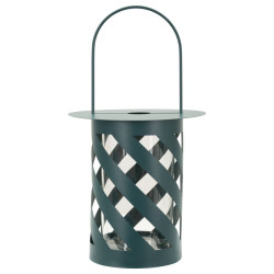 Lanterne Twist Saturn Teal – lanterne contemporaine – Ø 23 x 43 cm