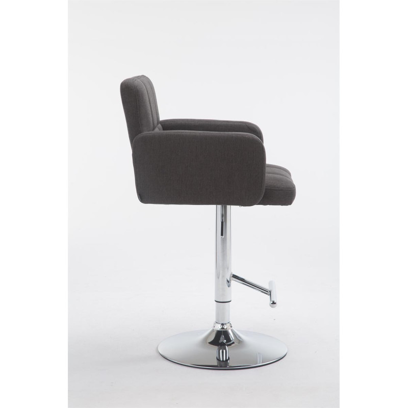 Tabouret de bar Los Angeles tissu C gris foncé