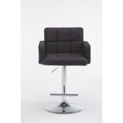 Tabouret de bar Los Angeles, tissu C noir